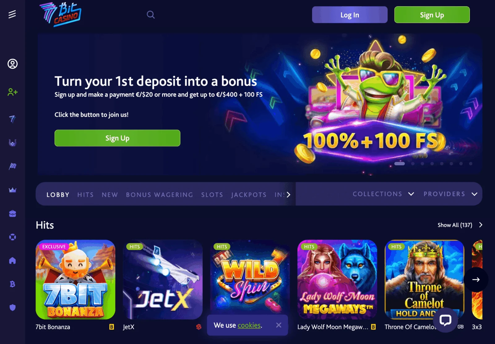 7BitCasino lobby screenshot