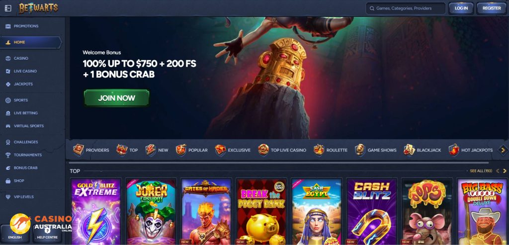 BetWarts lobby screenshot