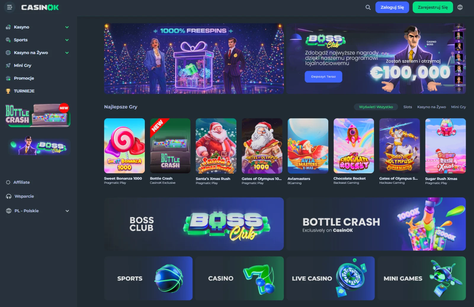 CasinOK lobby screenshot