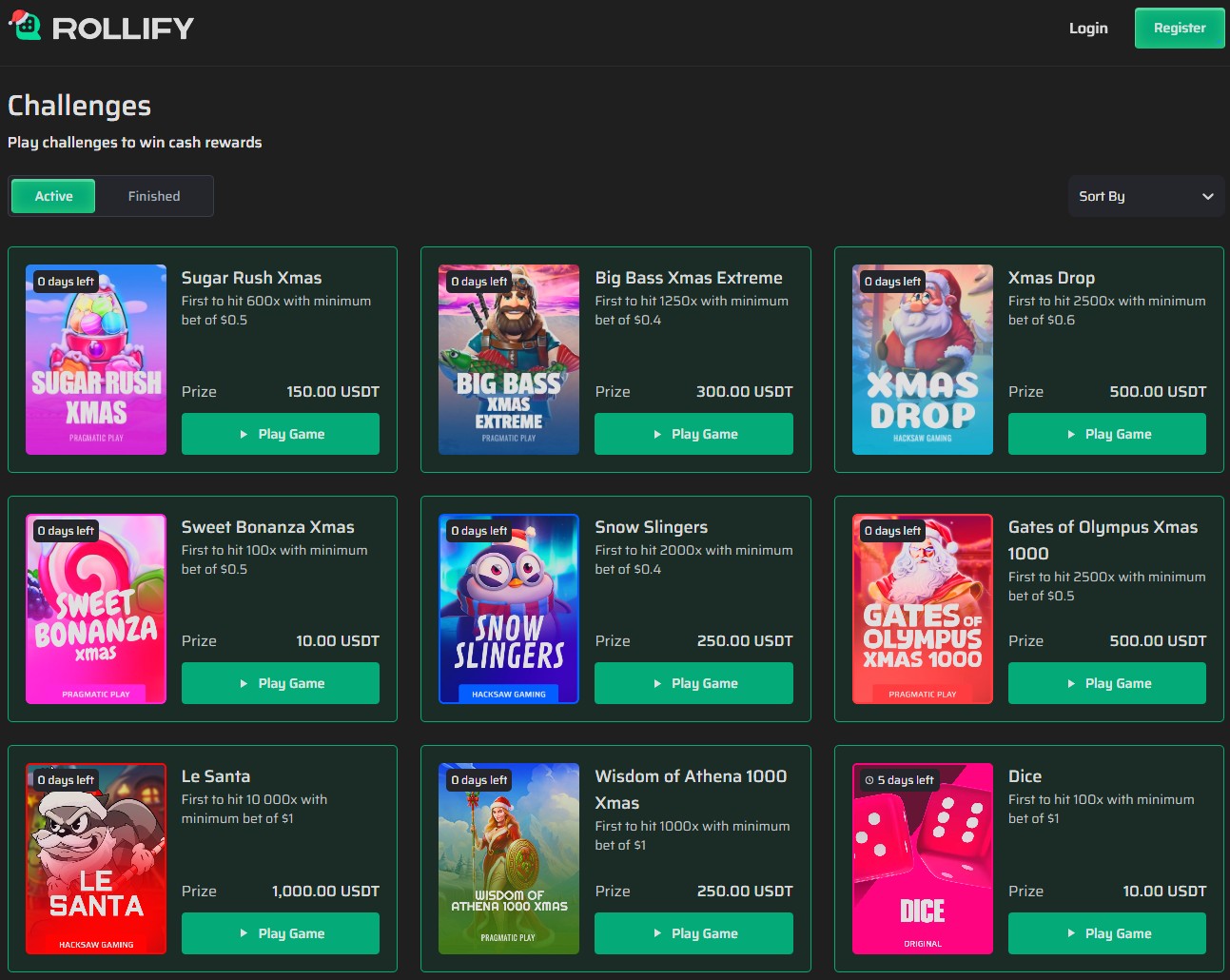 screenshot of the Crown Club section at Rollify Casino
