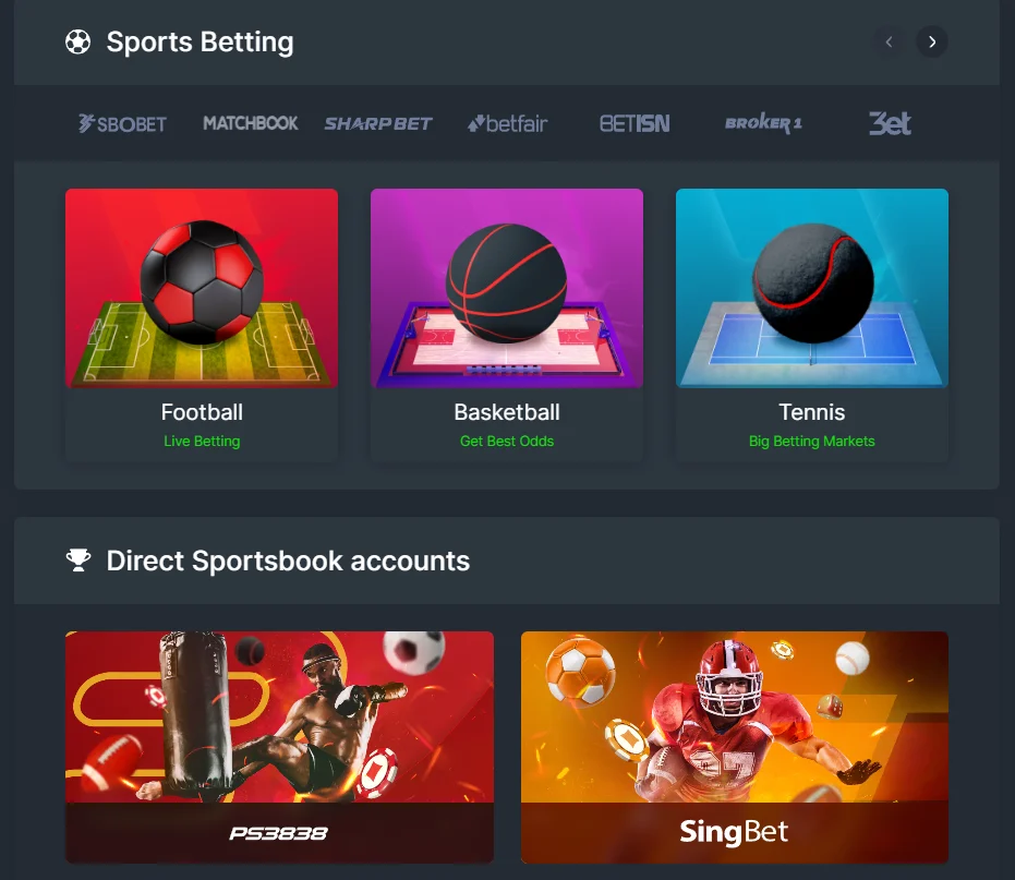 screenshot of the VOdds casino lobby – Slots & Games, Live Casino and Crash Games categories
